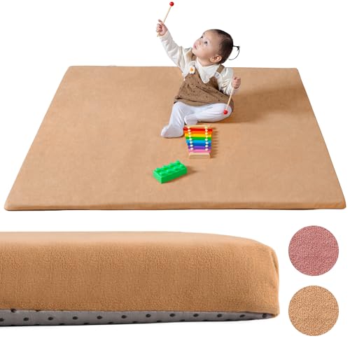 Image of Primica Padded Play Mat for Baby - Large Soft Foam Mat for Floor with Plush Fabric - Safe, Comfortable & Durable Playmat for Babies & Toddlers - Easy to Clean