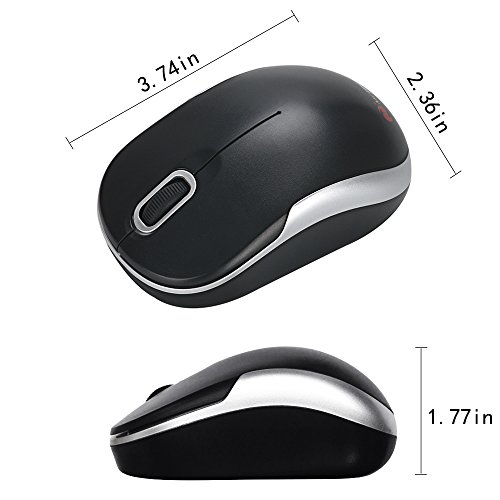 MCSaite Wireless Numeric Keypad & Mouse Combo - Use One Receiver Wireless Number Pad Keyboard and Mouse for Laptop Desktop - Thumbnail 7