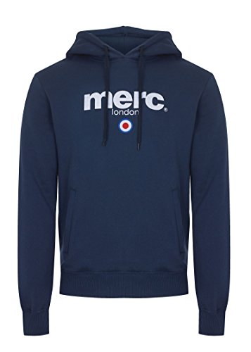 Merc of London Pill Hoodie Sweatshirt Sudadera, Azul Marino, S para Hombre
