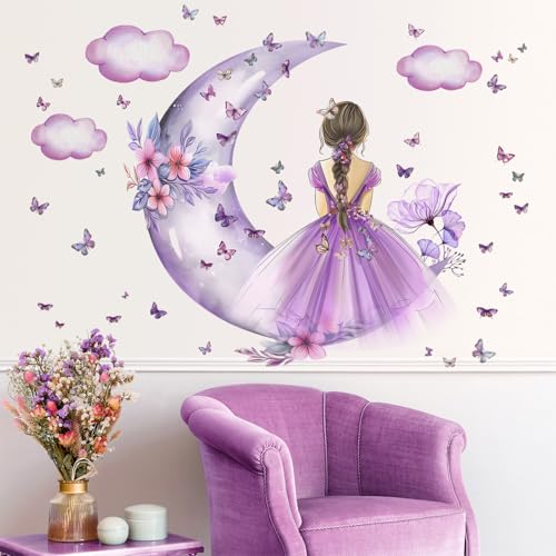 Vinilos Decorativos Mariposa Morada para Pared 2 Hojas miniatura 7