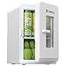 Produktbild Cumeod 15 Liter/ 21 Dosen Mini Kühlschrank, 2 in 1 Kleiner Kühlschrank mit Kühl- und Heizfunktion, 12V DC/220V AC für Autos, Büros und Schlafsäle, Getränke, Kosmetik, Schwarz, Max- & Eco-Modus, Weiß