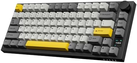 Amazon | keydous NJ80-AP Wireless Mechanical Keyboard with Knob 