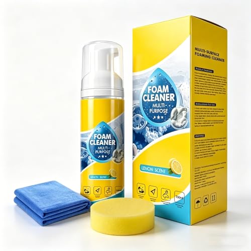 1 Set 4-in-1 Multi-Enzyme Foam Spray Cleaner 2026 New Multipurpose Powerful Foam Cleaner Spray Enzyme Foam Deep Cleaning Spray for Kitchen Grease Bathroom Car Interior Sofa