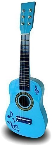 23" CHILDRENS KIDS WOODEN ACOUSTIC GUITAR MUSICAL INSTRUMENT CHILD TOY XMAS GIFT (Blue)