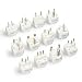 Ceptics 12Pcs International Travel Worldwide Grounded Universal Plug Adapter Set - Charge Your Devices from Anywhere in The World