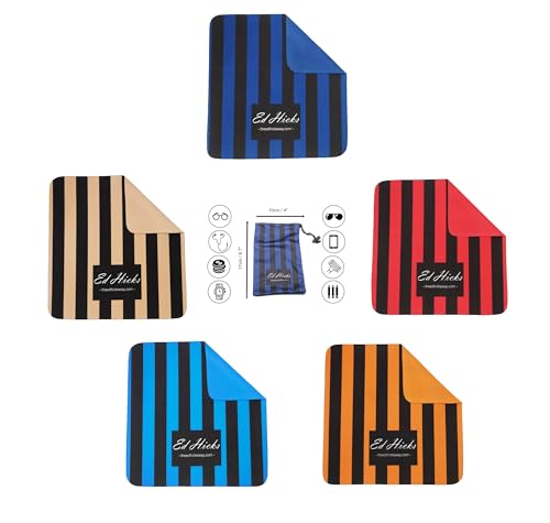 5* ED HICKS Extra Large Premium Microfibre TV Screen Cleaning Cloths—30cm x 30cm—for Cleaner TV Screens, iPads, Tablets, Laptops ⭆ Washable ⭆ Soft, Non-Scratch ⭆ Anti Static ⭆ Chemical Free ⭆ 5 Pack