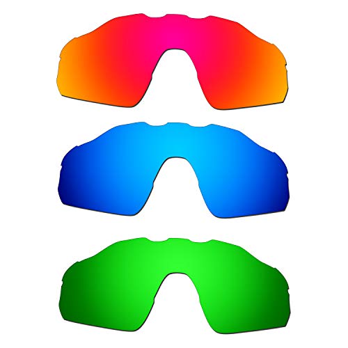 Lentilles de rechange Oakley Radar EV Pitch rouge bleu vert pour lunettes de soleil de sport