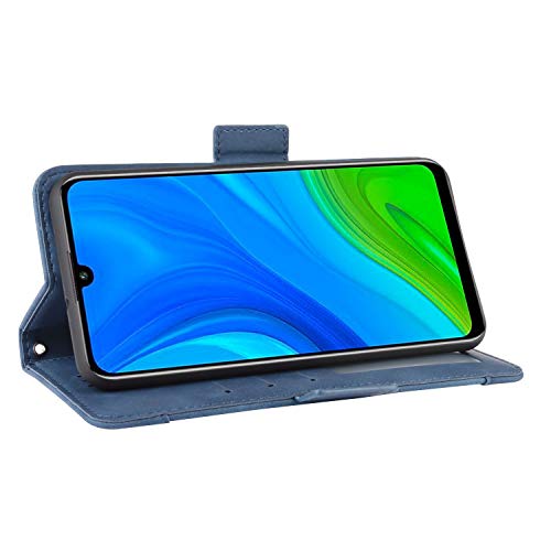 Asuwish Compatible with P Smart 2020 Wallet Case Tempered Glass Screen Protector and Leather Flip Card Holder Stand Kickstand Shockproof Cell Accessories Phone Cases for PSmart Women Men Blue - Image 4
