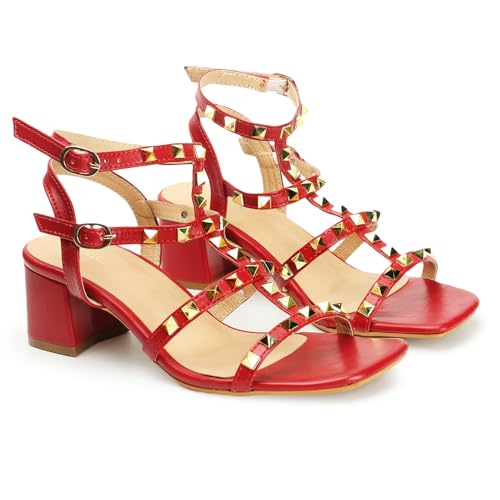 Image of iconics Women Comfortable Block Heel Square Toe Buckle fashion Sandal for Party, Wedding and Casual Use