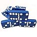 Marion Domino Double 6 Blue Jumbo Tournament Professional Size with Spinners in Elegant Black Velvet Case.