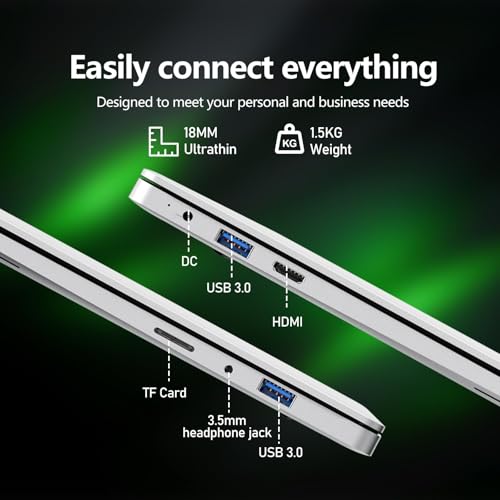 Image of 15.6 inch Laptop Computer DDR4 12GB RAM 256GB SSD,traditional laptop computers with N4000 (Up to 2.60 GH) 15.6 Inch FHD Display 1920*1080,Lightweight Lap top-For Students /Commuters /Business Professionals