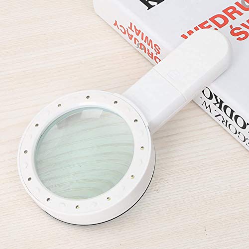 Image of ZURATO Magnifying Glass 30X, Large Magnifier with Light, LED Illuminated & Handheld, Premium High Power Magnify Glass for Reading Books, Newspaper, Seniors, Macular Degeneration, Stamps