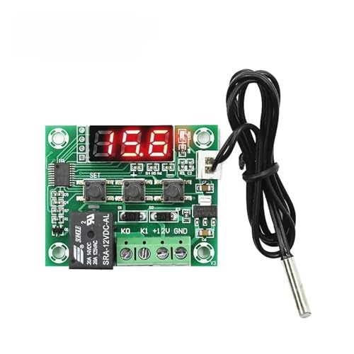 Termostato digital con sonda impermeable y módulo de control de temperatura LED 12V 3