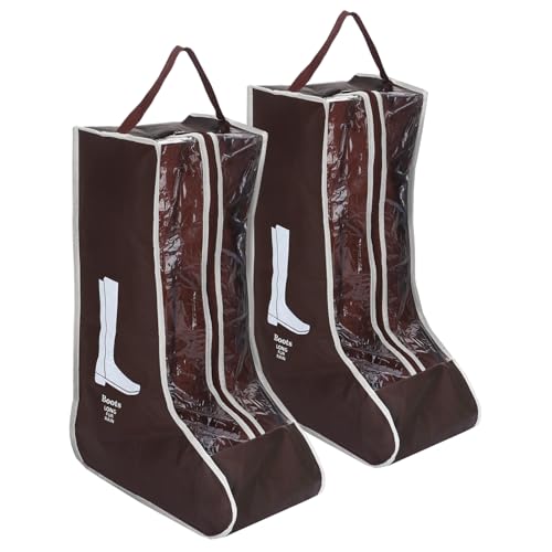 2 Pcs Clear Boot Storage Bag,Plastic Tall Boot Bag,Shoe Bags for Travel,Clear Shoe Bags for Tall Boot Storage,Boot Bags for Cowboy Boots,Waterproof & Dustproof Boot Bags for Travel,Boot Bag Equestrian