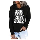 Zldhxyf Armband 2022 Year Women's Casual Christmas Printed Langarm Kapuzenpullover Damen Herbst/Winter Casual Sweatshirt Top