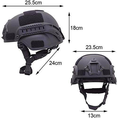 Taktischer Airsoft MICH 2000 ACH Helm Mit Transparentem Visier Und NVG-Halter – 970g Leicht