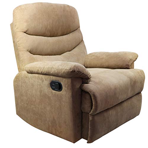 Windaze Recliner Chair, Massage Lounge Manual Sofa Chair Microfiber Ergonomic for Living Room