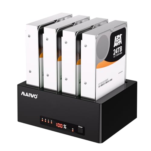 Estación de Acoplamiento y Clonador MAIWO para 4 discos SATA 2.5 y 3.5" miniatura 1