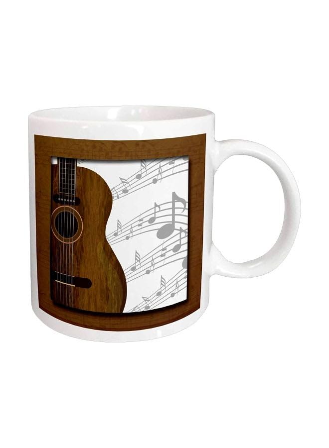 RYN Music Concept Ceramic Mug White/Brown/Black 11Ounce - RYNmg15389