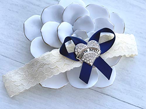 Wedding Garter For Brides Personalized Bridal Custom Garters No Slip Lace (Small (16" - 17"), Ivory) #TOP3