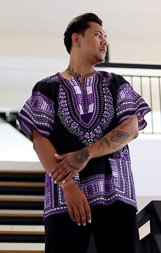 Image of DA'IKI Dashiki Cotton Shirt African Tribal Kaftan Boho Caftan Unisex