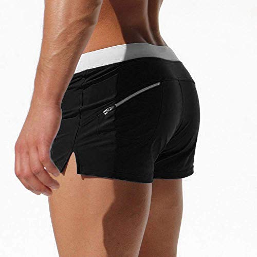 Image of TONLEN Mens Swimwear Short Swim Trunks with Zipper Pocket