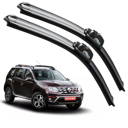 Image of Frameless Rubber Car Wiper Blades Set of 2 Compatible with (Duster (2018-Till Date) (D-20,P-20))