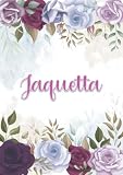 Jaquetta: Taccuino A5 | Nome personalizzato Jaquetta | Regalo di compleanno per moglie mamma sorella figlia ... | Design: decorazione floreale | 120 pagine a righe, piccolo formato A5 (14.8 x 21 cm)