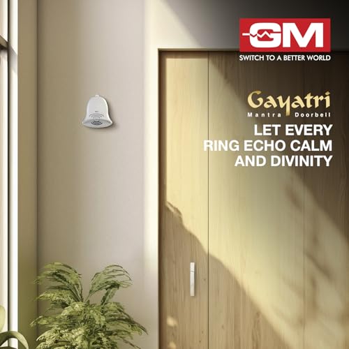 Image of GM 4026 Musical Door Bell for Home | Wired Electric Door Chime | Melody Sound | Sleek White Design | Wall Mount Installation | 240V AC | Durable & Energy Efficient