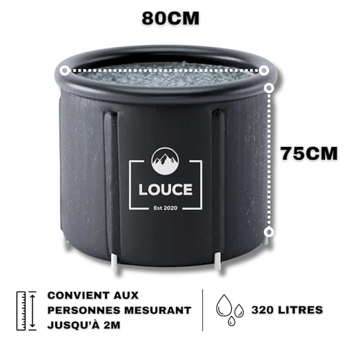 Tragbares Kaltbad für Erholung | K2 | Innen – Außen | aufblasbares Fass | Ice Bath Tube for Recovery | 320 Liter | Louce