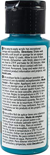 Peinture en verre turquoise DECO ART 2oz pour relooker un flacon terne - 3