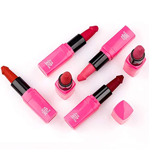 Rngduo Mushroom Head Lipstick For Women&Girls Velvet Matte High Pigmented Lustrous Lipcolor Lip Glosses Lip Liner Makeup #TOP3