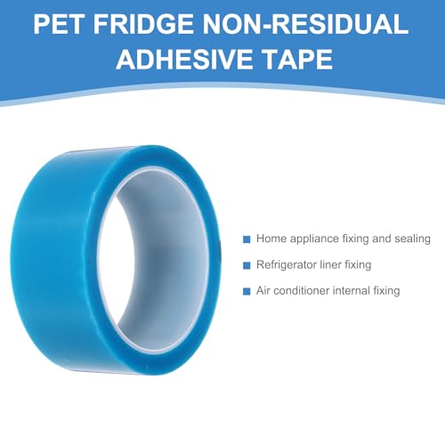 Image of PATIKIL 40mm x 50m Refrigerator Tape PET Fridge Non-Residual Adhesive Tape for Fixing Drawer Refrigerator Air Conditioner Printer Sky Blue