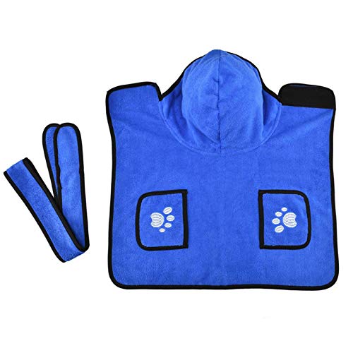 JXAA Asciugamano Accappatoio per Cani, Doppia