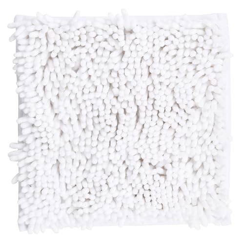 Locker Rug School Rugs Carpet Chenille 100% Microfiber Locker Carpet with Non Skid Backing Locker Decorations (White, 10 * 10)