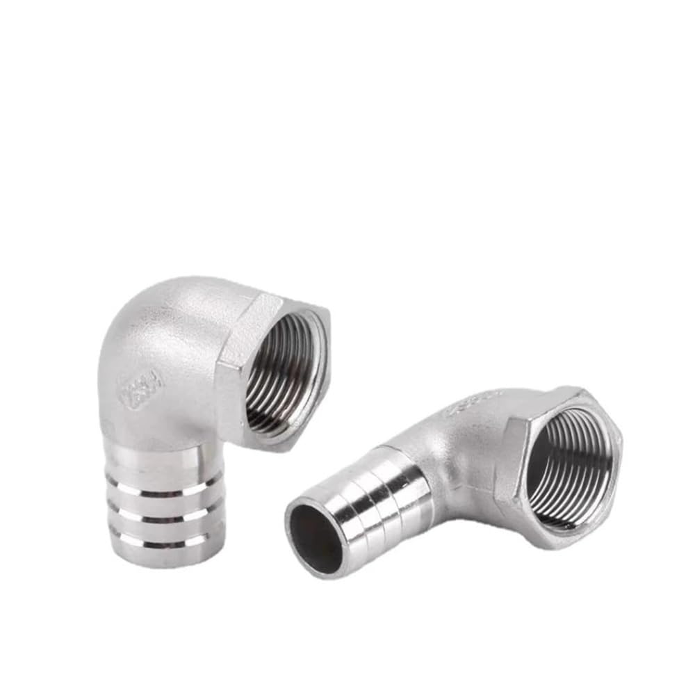 1/4" 3/8" 1/2" 3/4" 1" BSPT Femmina x 15mm20mm25mm32mm Portagomma Gomito 90 Gradi Connettore SS304 Acciaio Inox(DN32 x Barb 40mm)