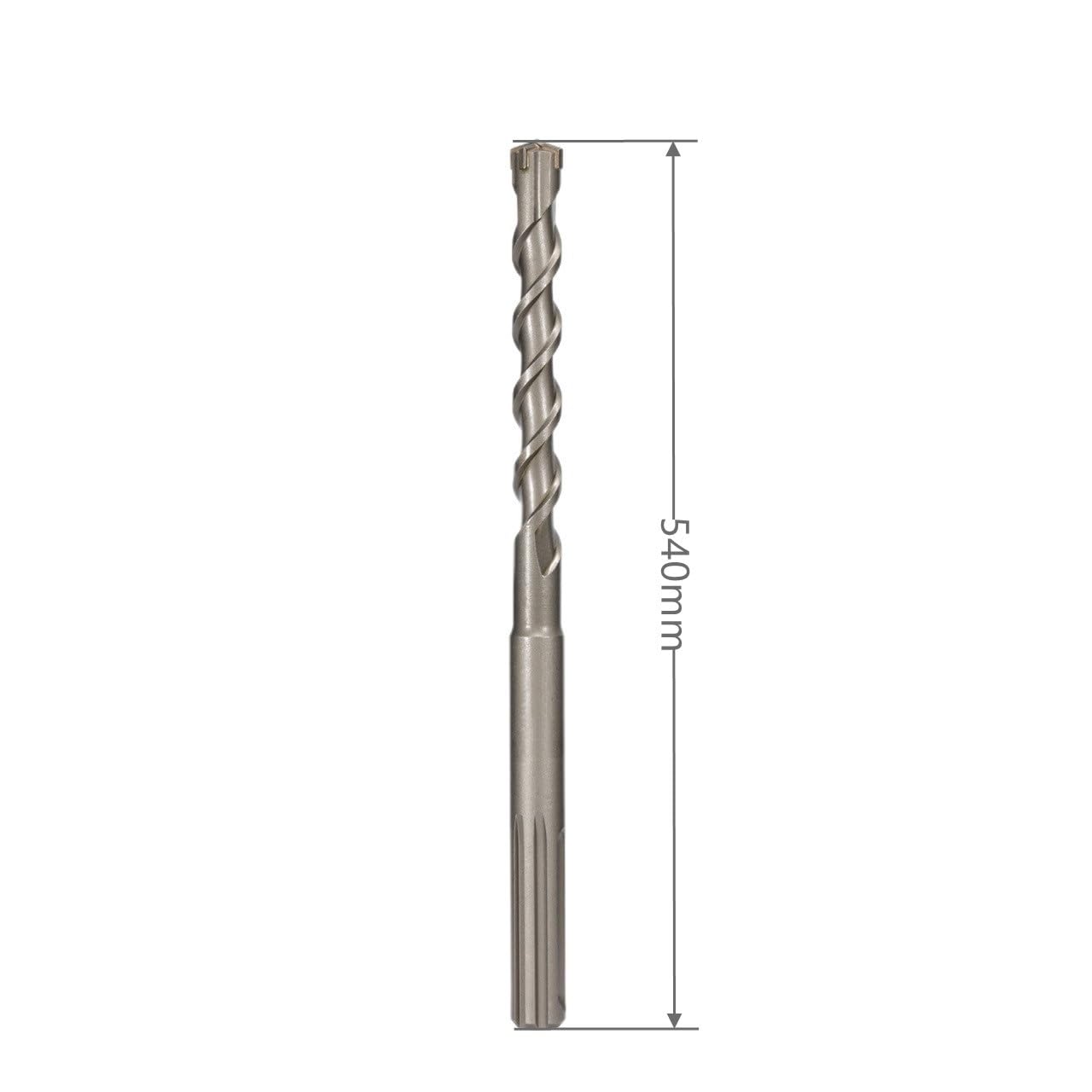 Wiertło do betonu SDS MAX o długości 540 mm, wiertło udarowe 19 mm, średnica 25 mm, 4-ostrzowe ostrze z węglika wolframu do cegły, ścian cementowych i kamienia(25mm)