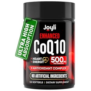 High Absorption CoQ10 500MG – Co Q 10 Supplement 120 Softgels for Heart Health&Energy Production – Enhanced CoQ10 Nutritional Supplements with Coenzyme Q10 – Alternative to coq10 400mg softgels