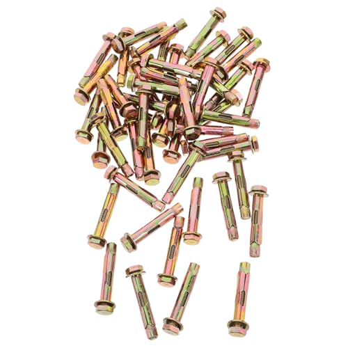 Cabilock Anclajes Para Pared De Hormigón 50 Pernos De Expansión Tornillo De Expansión Hexagonal Resistente