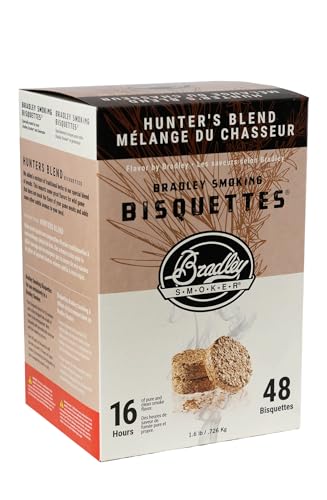 Bradley Smoker Bisquettes for Grilling and BBQ, Hunter's Premium Blend, 48 Pack