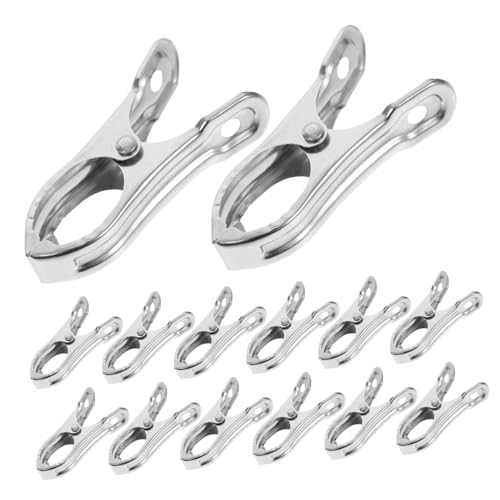 SUPVOX 40pcs Stainless Steel Greenhouse Clips Windproof Garden Clamps for Secure Netting Sunshade Easy Install Reusable Durable Fixing for Gardeners