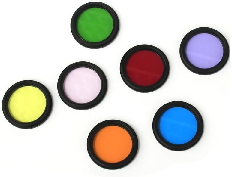 2 Inch Telescope Eyepiece Filter Kit Astronomical Telescope Accessories Moon Filter with 5 Color Filters for Astronomical observations (7PCS)