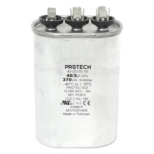 43-22362-05 -Weather King OEM Oval Replacement Run Capacitor 40/3 UF/MFD 370 Volt