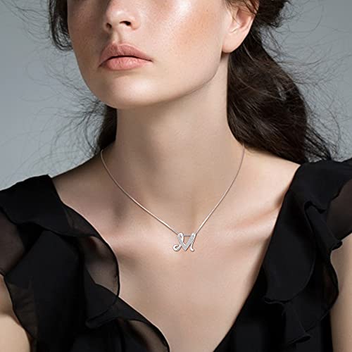 STARCHENIE Initial Necklace for Women 925 Sterling Silver Letter A-Z Pendant 26 Alphabet Jewelry2