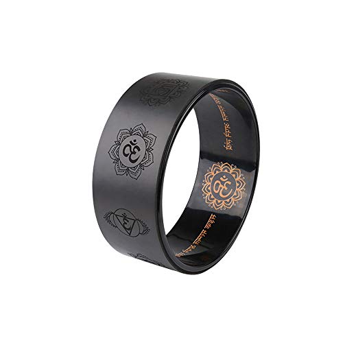 ZAIHW Premium Dharma Yoga Prop Wheel - Exercise Wheel for Stretching Deeper with Strap