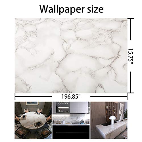 Bayya Pearl White Marble Contact Paper Peel And Stick Wallpaper For Kitchen Cabinets Backsplash Granite Countertop Sticker Vinyl Self Adhesive Counter Top Covers Furniture Decorative Paper Waterproof #TOP6