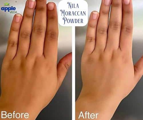 Image of Original Moroccan Blue Nila Powder 50g - Pure & Natural Face Mask for Skin Brightening, Purifying, and Whitening