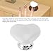 Toilet Tank Button, Practical Plastic Nail Friendly Toilet Push Button Press Tool Multifunctional Easy Installation Heart Shaped Toilet Tank Button for Bathroom (White)