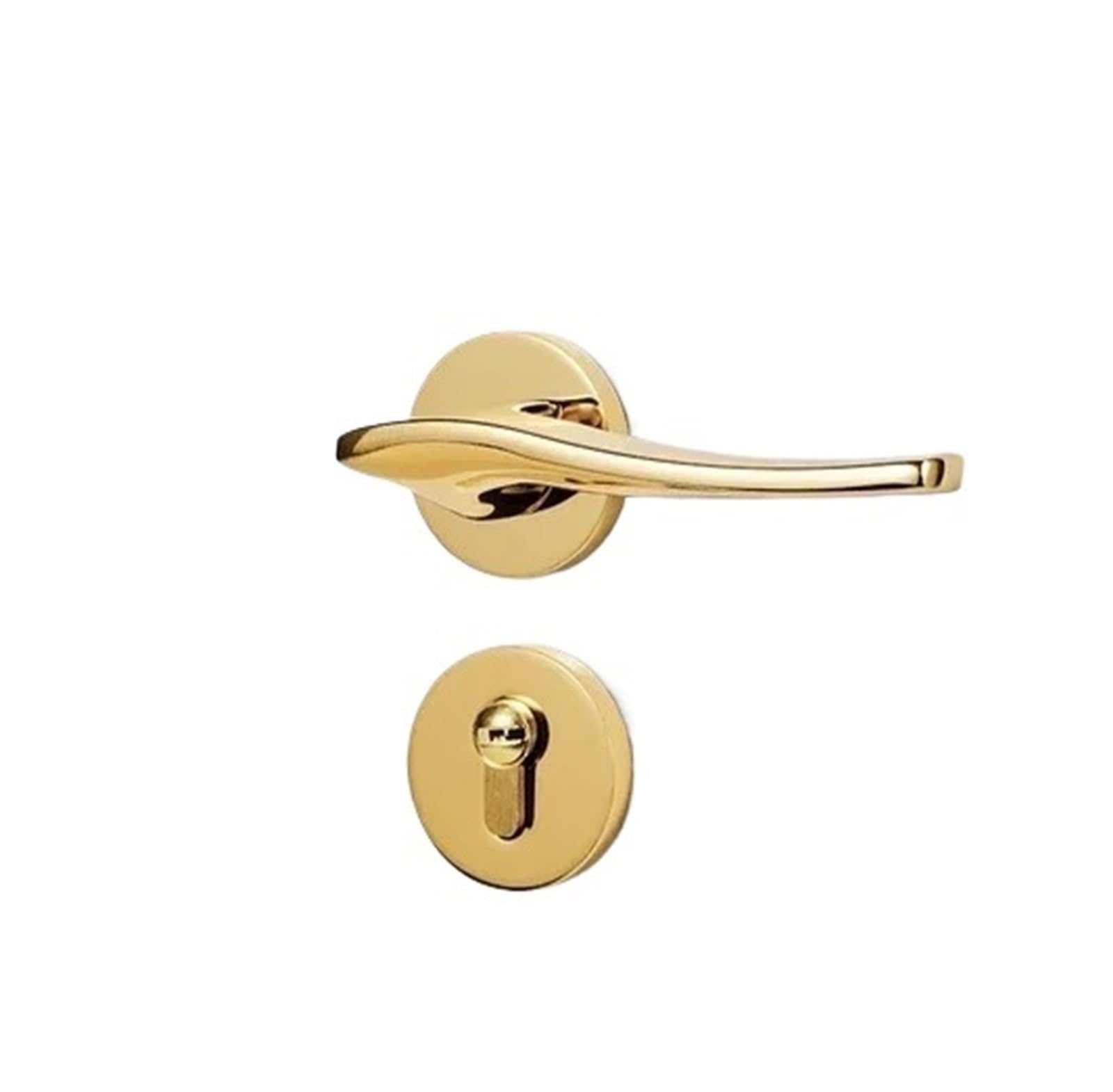 Indoor Door Lock, Aluminum Alloy Split Bedroom Door Handle Lock Set with Key - Durable & Secure Design(F-58mm)