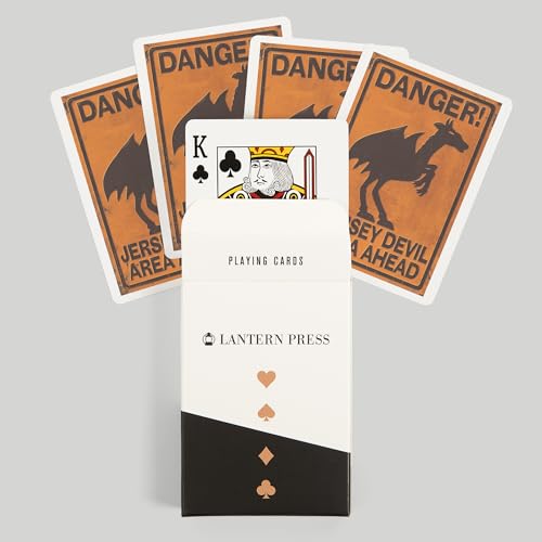 Lantern Press Jersey Devil, 52 cartas Poker para adultos miniatura 6